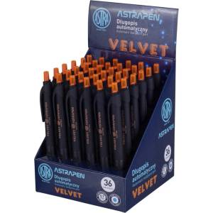 Astra Химикалка ASTRA PEN Velvet 0, 7 мм, черно-оранжева (201121002)