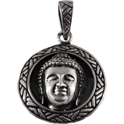 Vorlové Šperky Stříbrný přívěsek Buddha Buddhova hlava PR418