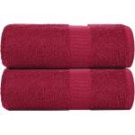 vidaXL Кърпи за гости FROGN 2 бр. бордо 30x50 см 360 г/м2 (136731)