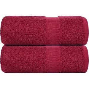vidaXL Кърпи за гости FROGN 2 бр. бордо 30x50 см 360 г/м2 (136731)