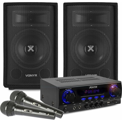 Fenton Kompletná "Just Sing!" Karaoke Set s bluetooth 2 mikrofóny a káble