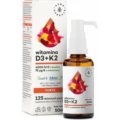 Aura Herbals Витамин D3 + K2 Орален спрей, 50 ml, Aura Herbals (612843 AH)
