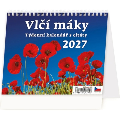 Stolní Vlčí máky plánovací týdenní 2027