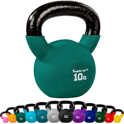 MOVIT Kettlebell liatinový pokrytý neoprénom 10kg