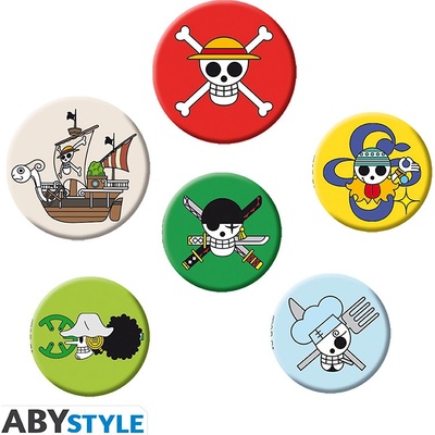 ONE PIECE - Balíček odznakov "Lebky 1", 5 druhov, ABYACC513
