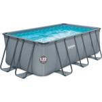 FunSicle P4130748E0EU Басейн Oasis метална рамка правоъгълен СИВ 4x2х1.22 m с филтър и стълба (P4130748E0EU)