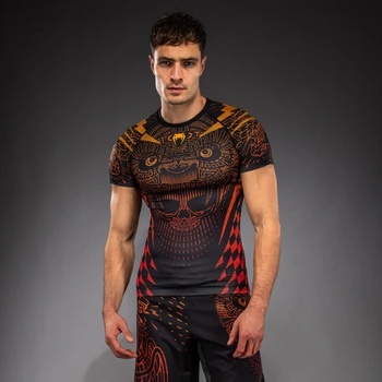 Image 1 of VENUM Рашгард Venum Quetzal Fury Short Sleeve Rashguard - Black/Fury Red/ Tangerine - XXL