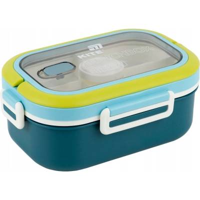 Box na obed s priehradkami, desiatový box s príborom a držiakom, 1100 ml KITE