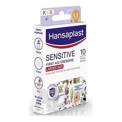 BEIERSDORF AG Hansaplast SENSITIV KIDS Zvieratká XL 10 ks