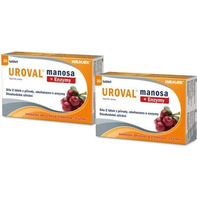 Walmark Uroval manosa + enzymy 2 x 30 tablet