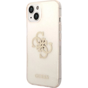 GUESS Оригинален премиум кейс Guess TPU Glitter за iPhone 14 Plus, Златист (GUHCP14MPCUGL4GGO)