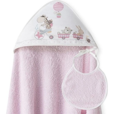 Interbaby froté ZVIERATKÁ + podbradník ružová