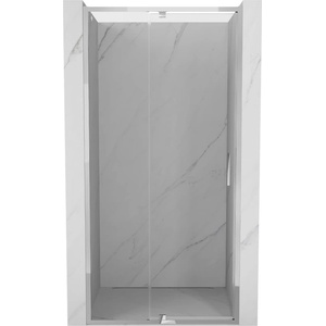 Mexen Exo-R отварящи се душ врати 125 см, прозрачни, хром - 819-125-000-01-00 (819-125-000-01-00)