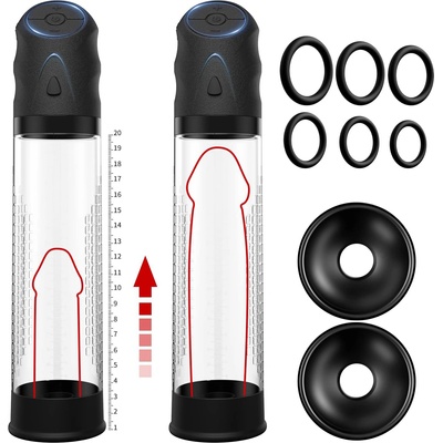 Paloqueth Electric Penis Vacuum Pump with 6 Cock Rings
