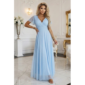 numoco basic Дълга рокля с брокат в светло син цвят 635-6nmc-2803 - Син , размер uni