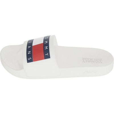 Tommy Jeans Flag Sliders - White YBR