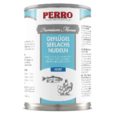 Perro Premium Menue Adult Hydina treska a rezance 410 g