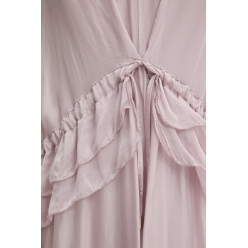 ANSWEAR Рокля с коприна Answear. LAB в розово дълга разкроена (D11063.ios)