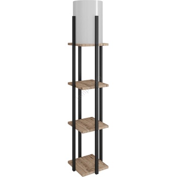 ASIR GROUP Подова лампа с рафтове NORA 1xE27/40W/230V черен/кафяв (AS2140)