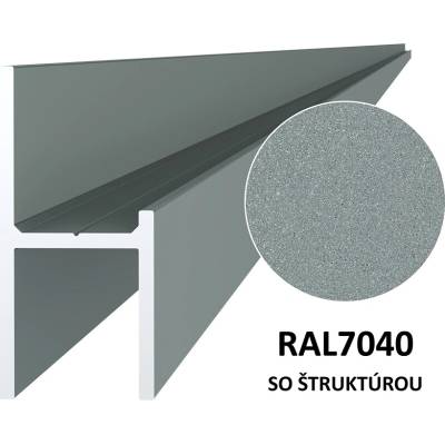KVN ALUMINIUM Hliníkový UT profil 20,5 x 44 x 6000 mm, struktura RAL 7040