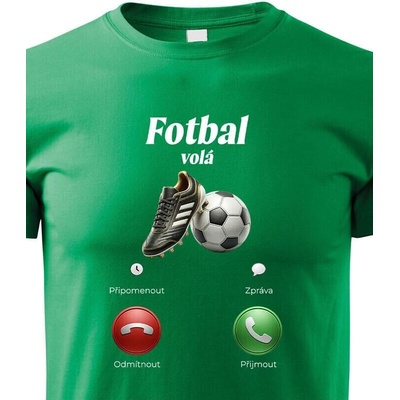 Dětské tričko Fotbal volá Zelená Canvas Bezvatriko.cz 2147