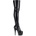 Pleaser USA Pleaser Adore-3000 Blk Str Faux Leather/Blk Matte 36