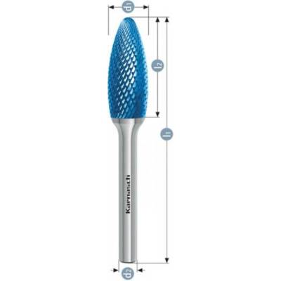 Karnasch Professional Tools HP-4 plamínek technická fréza povlakovaná - 11.5072-010