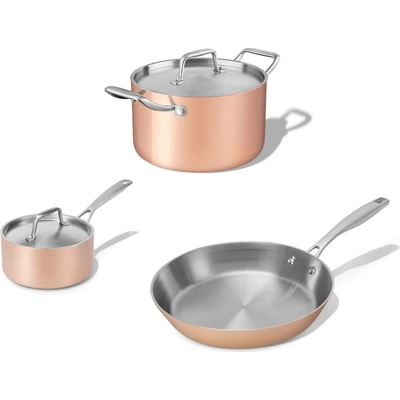 Elmich Sada měděného nádobí Tria Copper 3 ks, 1 a 2 hrnce