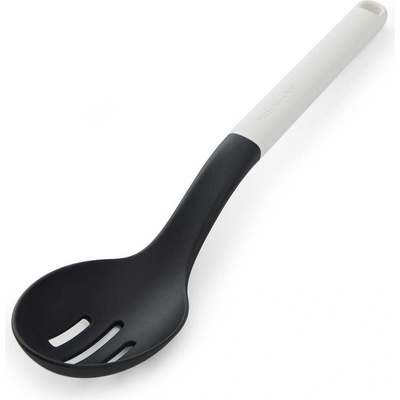 Lžíce na vaření KitchenAid Classic Collection 34 cm děrovaná bílá KHA004OHPNG