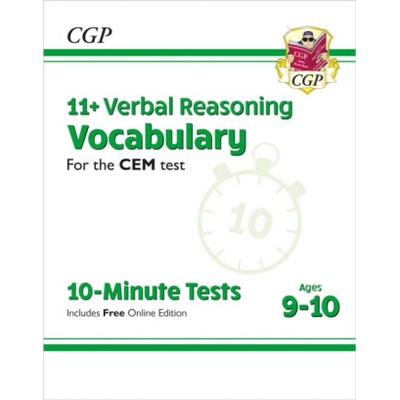"11+ CEM 10-Minute Tests: Verbal Reasoning Vocabulary - Ages 9-10 (with Online Edition)" - "" ("Books CGP")(Paperback / softback)