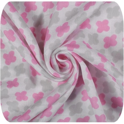 Kikko Bambusové prostěradlo s gumou Baby pink Cross 50x70