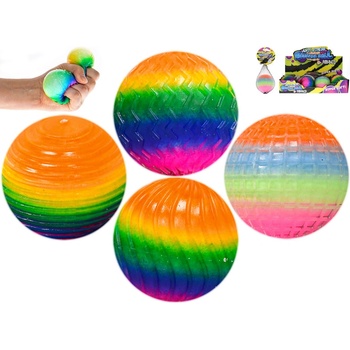 Mikrotrading Míček strečový 7 cm duhový