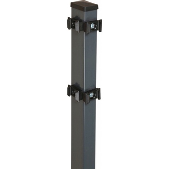 Rohový plotový stĺpik pre zvárané pletivo antracitový 4 cm x 6 cm x 200 cm