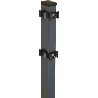 Rohový plotový stĺpik pre zvárané pletivo antracitový 4 cm x 6 cm x 200 cm