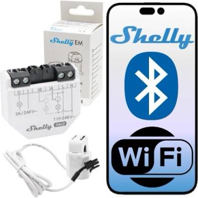 Ovládač na meranie energie Shelly EM gen3 1 x 50A CT