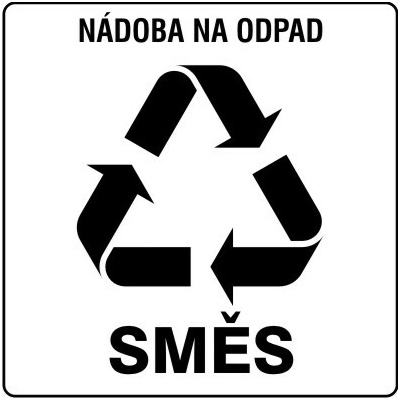 RAFO Samolepka Nádoba na tříděný odpad, 20 x 20 cm Varianta: směs