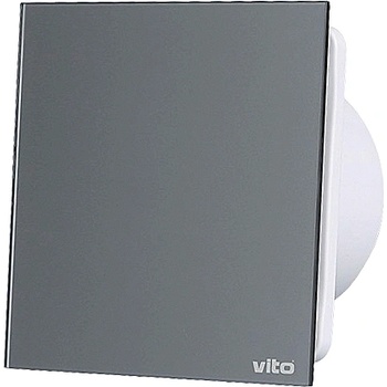Image 1 of VITO ВЕНТИЛАТОР venti gl100 ф100 СТЪКЛЕН ПАНЕЛ С КЛАПА СИВ (8005250)