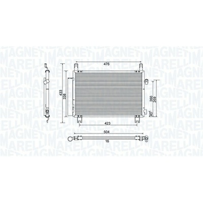 Kondenzátor klimatizace MAGNETI MARELLI 350203798000