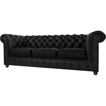 ROPEZ Диван от черно кадифе 230 cm Cambridge - Ropez (Cambridge Sofa 3os. tk. Riviera 100 nogi brąz)