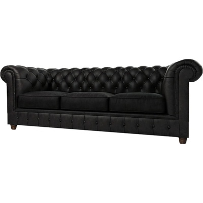 ROPEZ Диван от черно кадифе 230 cm Cambridge - Ropez (Cambridge Sofa 3os. tk. Riviera 100 nogi brąz)