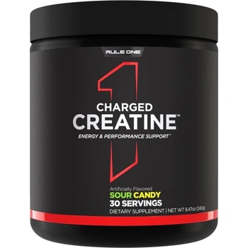 Image 1 of Rule 1 Charged Creatine | Creatine Matrix with Electrolyte & Energy Blends [240 грама] Sour Candy