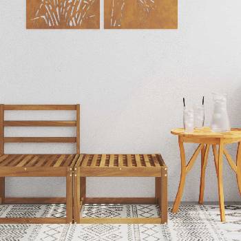 vidaXL Външна табуретка Солидно акациево дърво Естествен (900448)