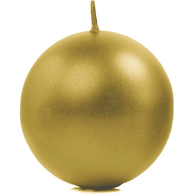 PartyDeco KOULE metalická zlatá 8 cm