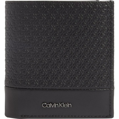 Calvin Klein Pánska kožená peňaženka Nano Mono Trifold 6 /Čierna