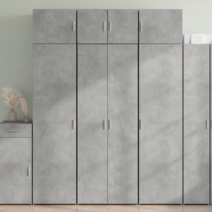 vidaXL Висок шкаф, бетонно сив, 70x42, 5x185 см, инженерно дърво (3281430)