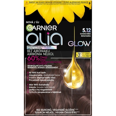 Garnier Olia Permanent Hair Color Glow farba na vlasy na farbené vlasy 5.12 Brown Rainbow 50 g