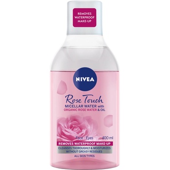 Nivea Rose Touch Двуфазна мицеларна вода с розово масло Почистваща вода дамски 400ml