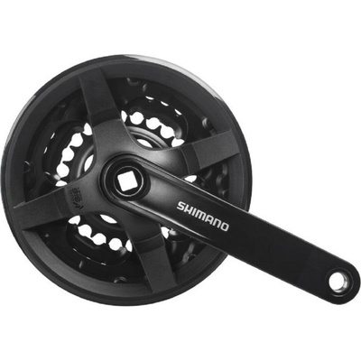 SHIMANO Stred FC-TY301 150mm 42/34/24z. 6/7/8-k. čierny s krytom na štvorhran