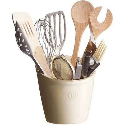 Emile henry (Франция) Керамичен съд за прибори emile henry utensil pot - цвят екрю (eh 0218-02)