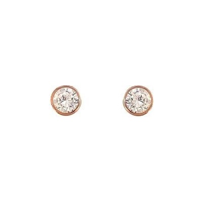 INFINITYSILVER Stříbrné pozlacené náušnice se zirkonem v obrubě 436A001E